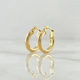 Candongas Jass  1.45gr / 1.5cm / Lisa Oro Amarillo 18K *