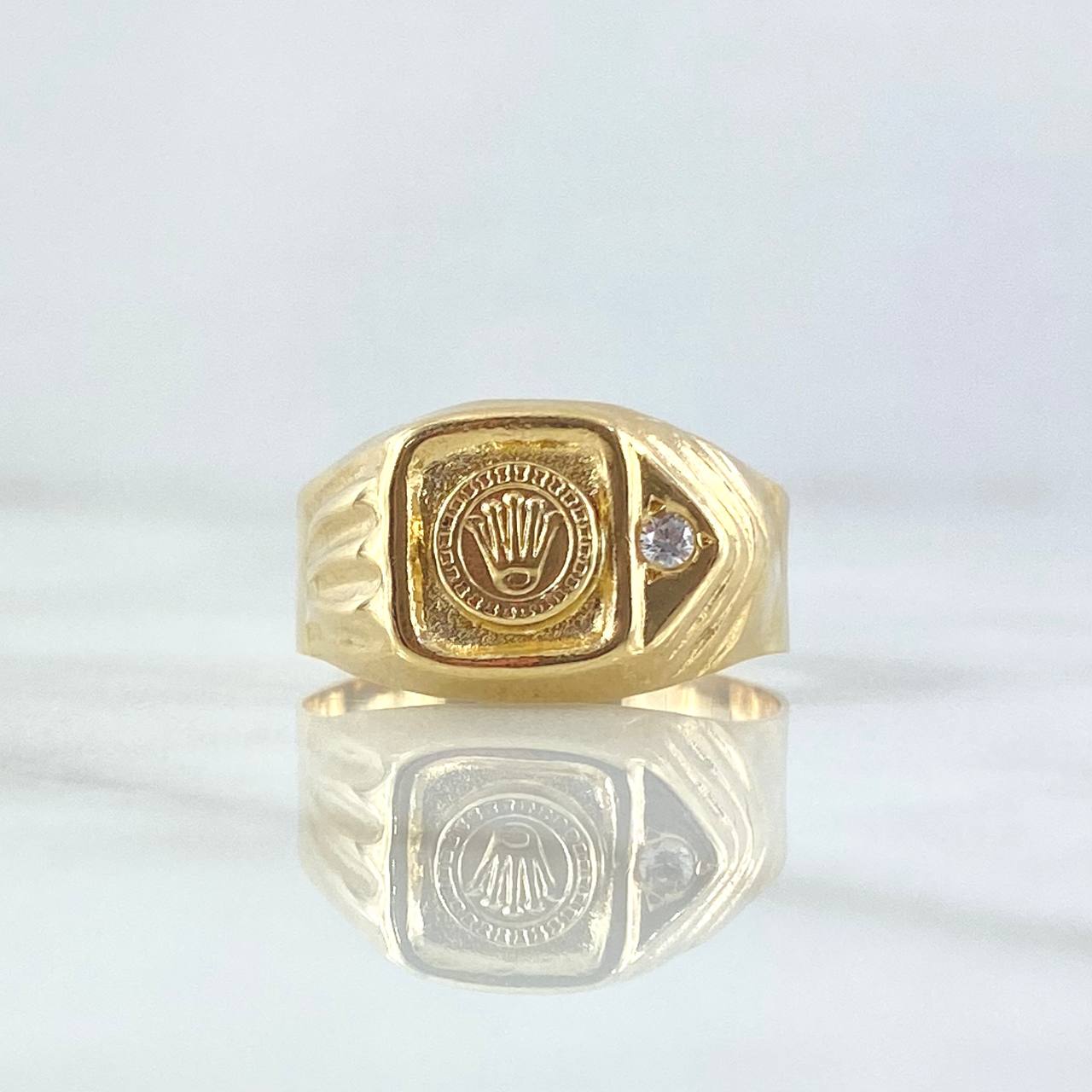 Anillo Sello Corona 2.95gr / T8 1/2 / Oro Amarillo 18K ©