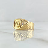 Anillo Sello Corona 2.95gr / T8 1/2 / Oro Amarillo 18K ©