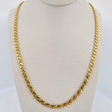 Cadena Cubana Infinito 19.6gr / 60.5cm / 4.9mm Diamantada Oro Amarillo +3 18K &