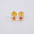 Topos Tupido Rojo 0.6 g / in / 8.4 mm Oro Amarillo 18K