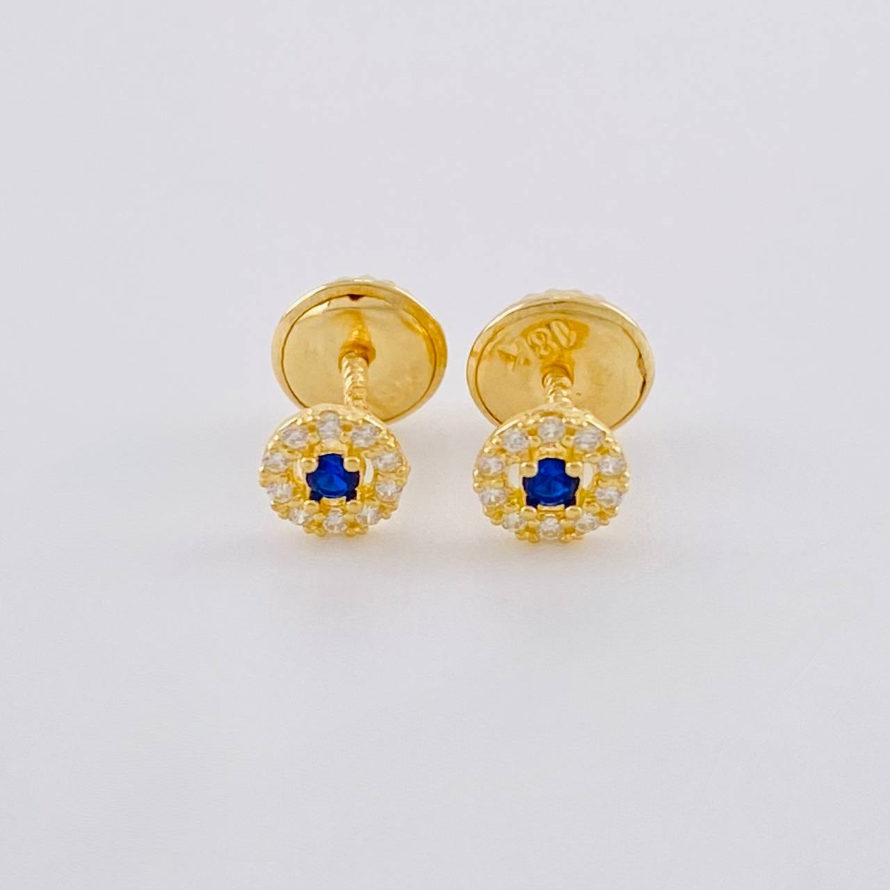 Topos Tupido Azul 0.5 g / in / 4.4 mm Oro Amarillo 18K