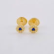 Topos Tupido Azul 0.5 g / in / 4.4 mm Oro Amarillo 18K