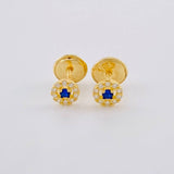Topos Tupido Azul 0.5 g / in / 4.4 mm Oro Amarillo 18K