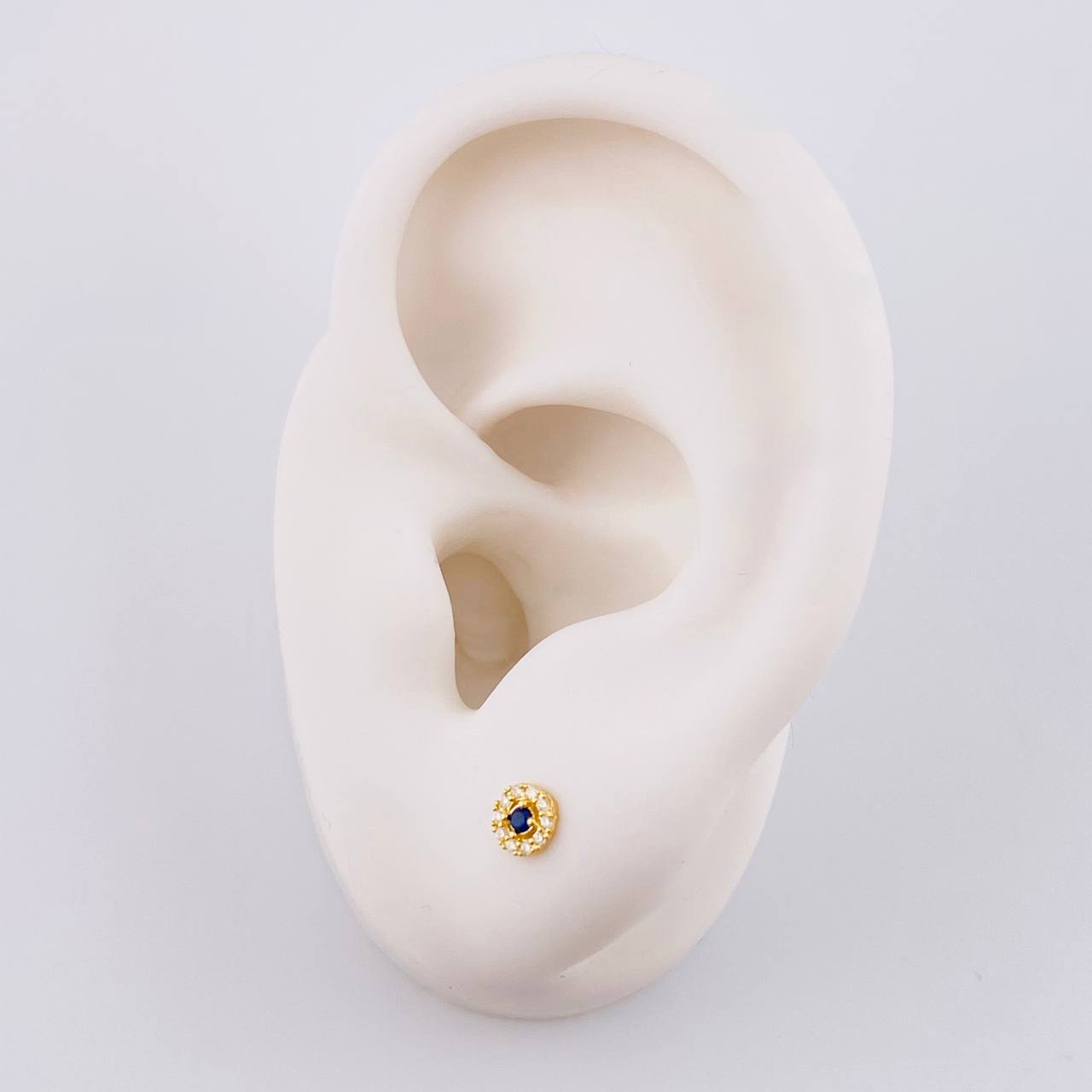 Topos Tupido Azul 0.5 g / in / 4.4 mm Oro Amarillo 18K