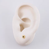 Topos Tupido Azul 0.5 g / in / 4.4 mm Oro Amarillo 18K