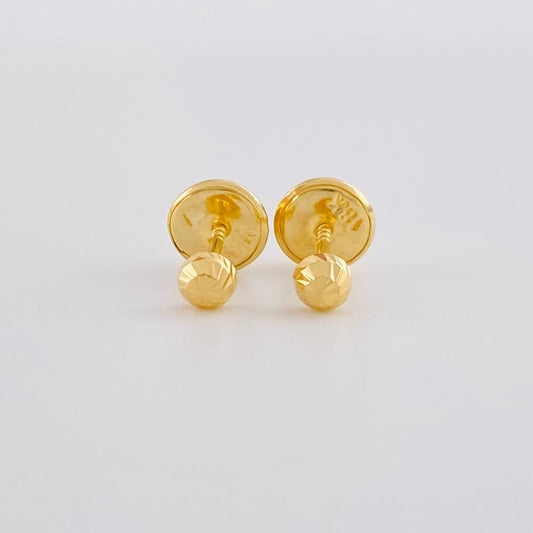 Topos Media Bola Diamantado 0.4 g / in / 3 mm Oro Amarillo 18K