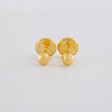 Diamond Cut Medium Bead Stud Earrings 0.4 g / in / 3 mm 18K Yellow Gold