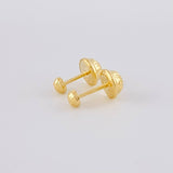 Diamond Cut Medium Bead Stud Earrings 0.4 g / in / 3 mm 18K Yellow Gold
