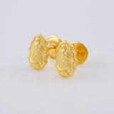 Stud Earrings Virgen De Guadalupe 0.65 g / in / 8.4 mm Yellow Gold 18K