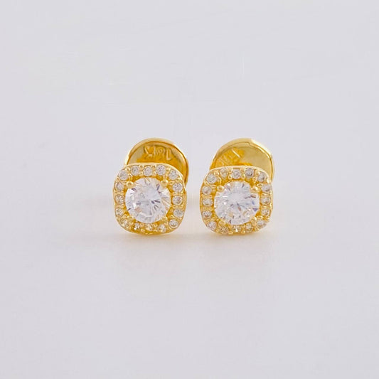 Topos Halo Cuadrado Semicurvo 0.9 g / in / 5.75 mm Oro Amarillo 18K