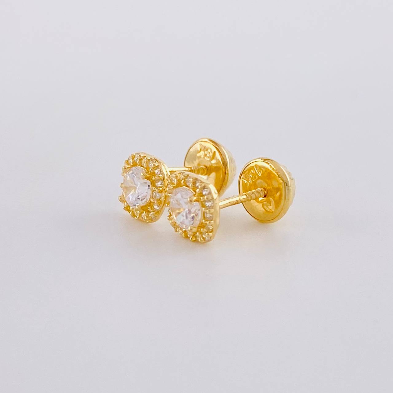 Topos Halo Cuadrado Semicurvo 0.9 g / in / 5.75 mm Oro Amarillo 18K