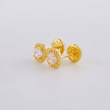 Topos Halo Cuadrado Semicurvo 0.9 g / in / 5.75 mm Oro Amarillo 18K