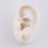 Topos Halo Cuadrado Semicurvo 0.9 g / in / 5.75 mm Oro Amarillo 18K