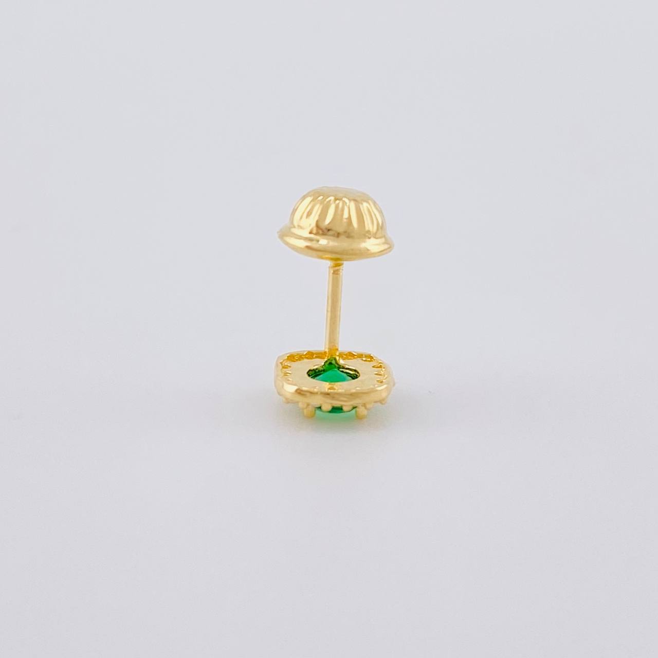 Topo Solitario Halo Cuadrado Semicurvo 0.45 g / in / 5.75 mm Oro Amarillo 18K