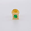 Topo Solitario Halo Cuadrado 0.3 g / in / 4.4 mm Oro Amarillo 18K