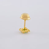 Topo Solitario Halo Cuadrado 0.3 g / in / 4.4 mm Oro Amarillo 18K