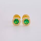 Topos Halo Cuadrado Semicurvo 0.85 g / in / 5.75 mm Oro Amarillo 18K