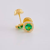 Topos Halo Cuadrado Semicurvo 0.85 g / in / 5.75 mm Oro Amarillo 18K