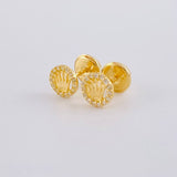 Stud Earrings Corona Tupida 0.65 g / in / 5.55 mm Yellow Gold 18K
