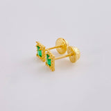Topos Halo Rectángulo 0.75 g / in / 5.55 mm Oro Amarillo 18K