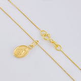 Set Cadena Veneciana + Dije Virgen Milagrosa / 1.25 g / 19 3/4 in Oro Amarillo 18K