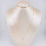 Set Cadena Veneciana + Dije Cruz Lisa Puntas Planas / 1.2 g / 19 3/4 in Oro Amarillo 18K