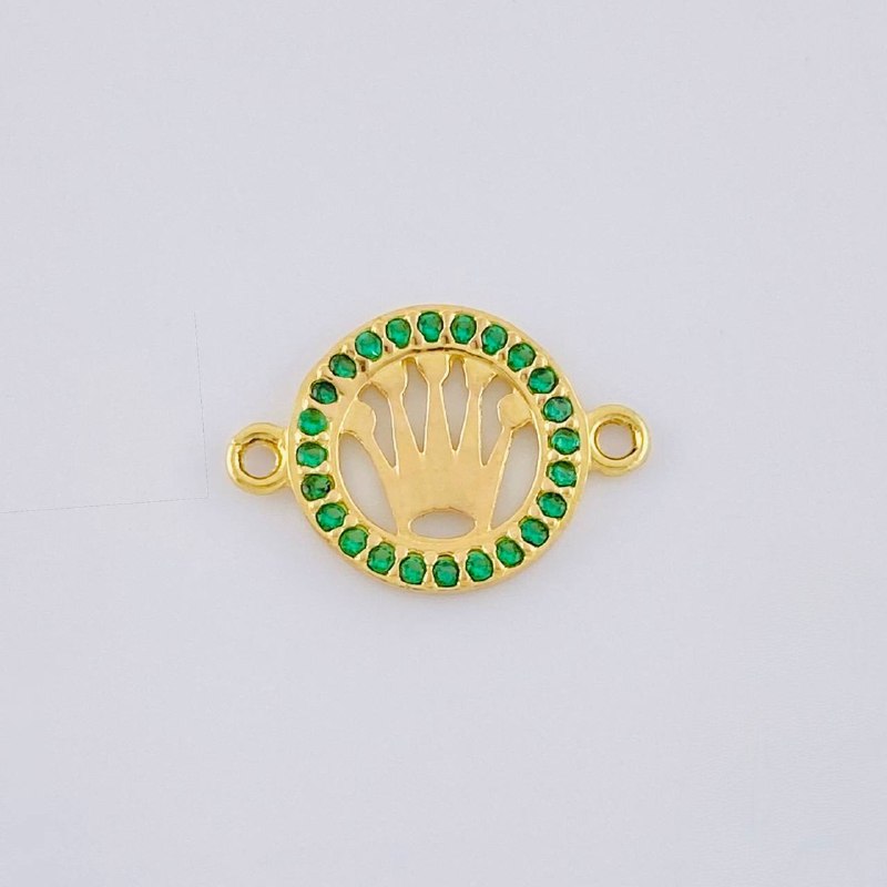 Herraje Circulo Corona 0.75 g / 1/2 in Oro Amarillo 18K