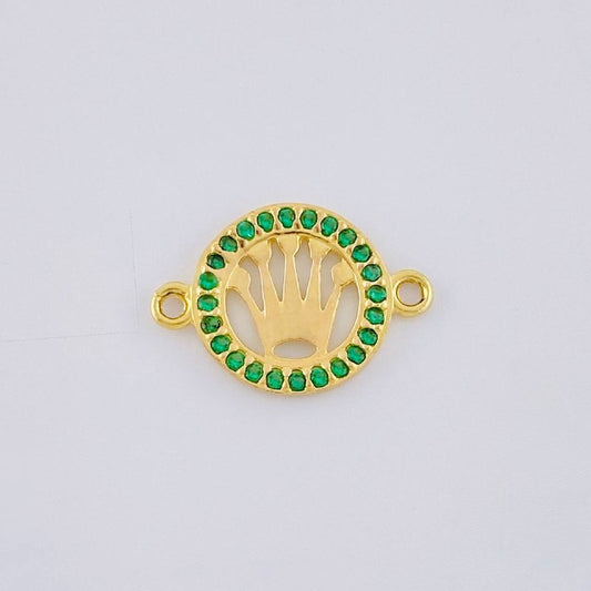 Herraje Circulo Corona 0.7 g / 1/2 in Oro Amarillo 18K