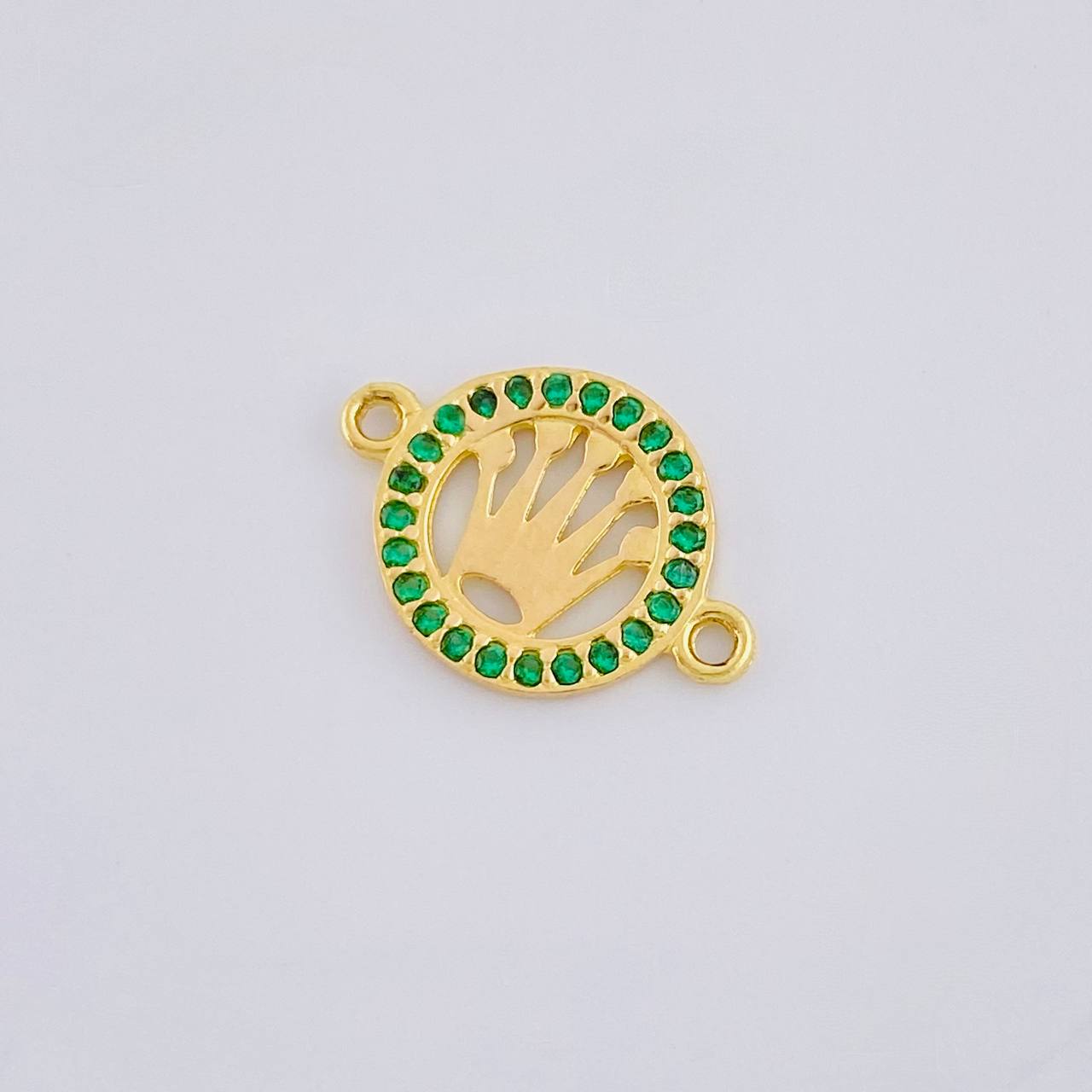 Herraje Circulo Corona 0.7 g / 1/2 in Oro Amarillo 18K