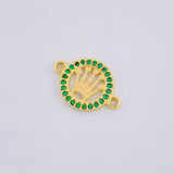 Herraje Circulo Corona 0.75 g / 1/2 in Oro Amarillo 18K