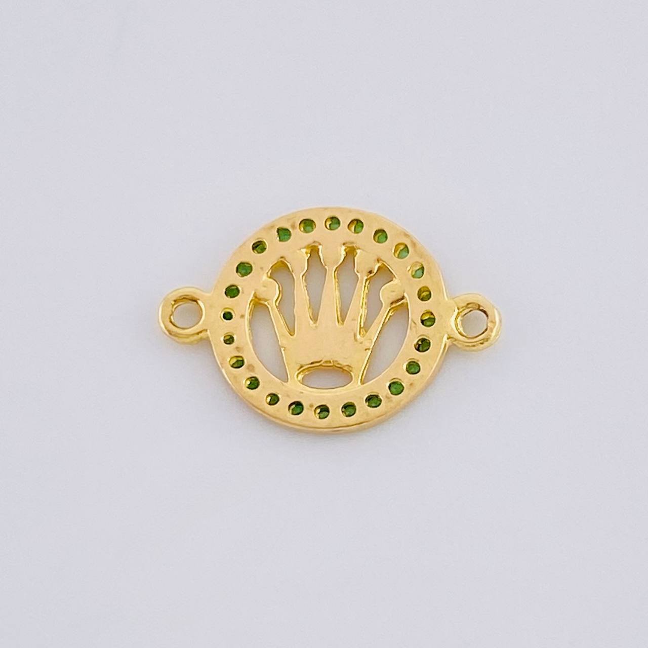 Herraje Circulo Corona 0.75 g / 1/2 in Oro Amarillo 18K