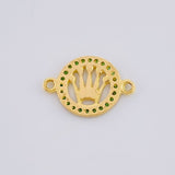 Herraje Circulo Corona 0.7 g / 1/2 in Oro Amarillo 18K