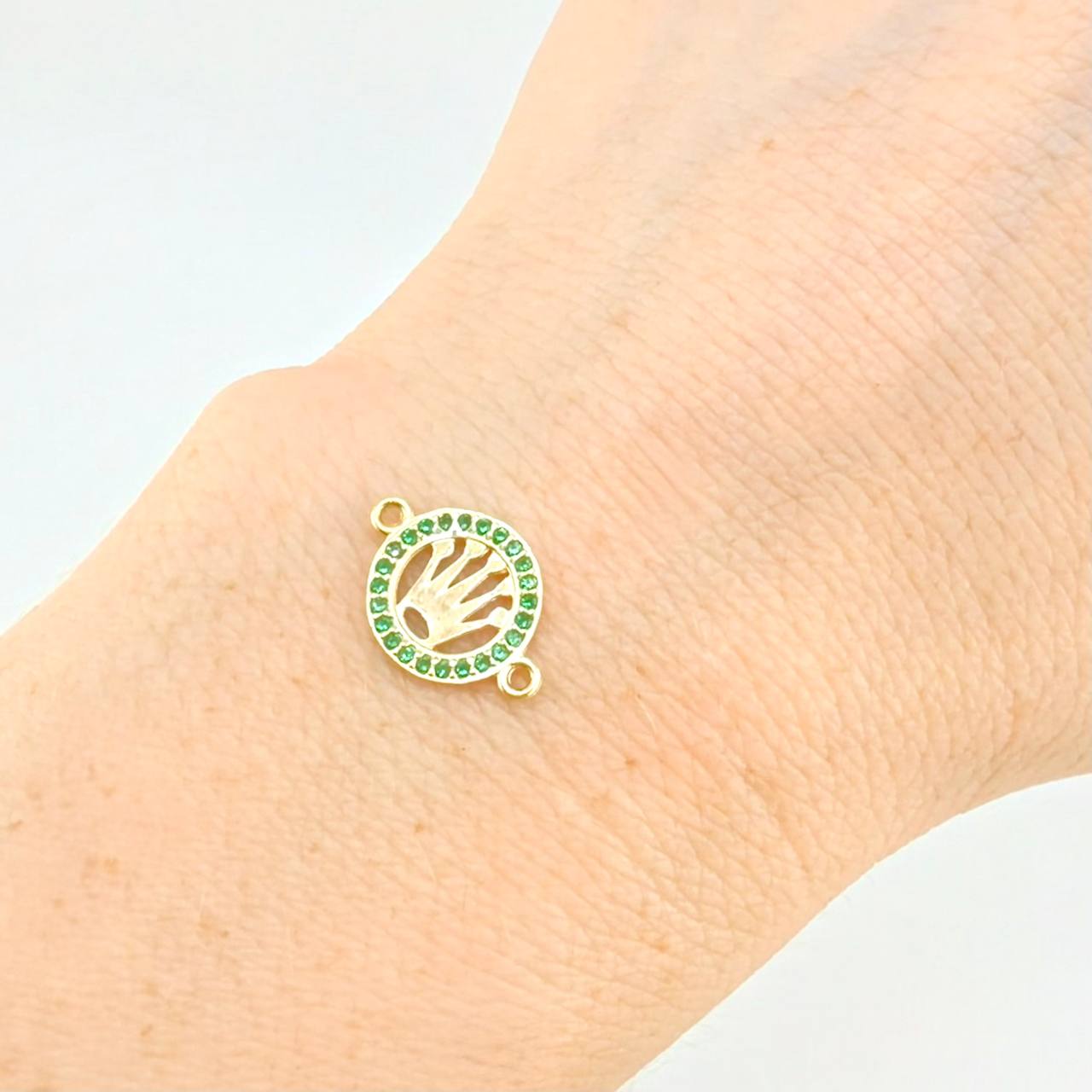 Herraje Circulo Corona 0.7 g / 1/2 in Oro Amarillo 18K