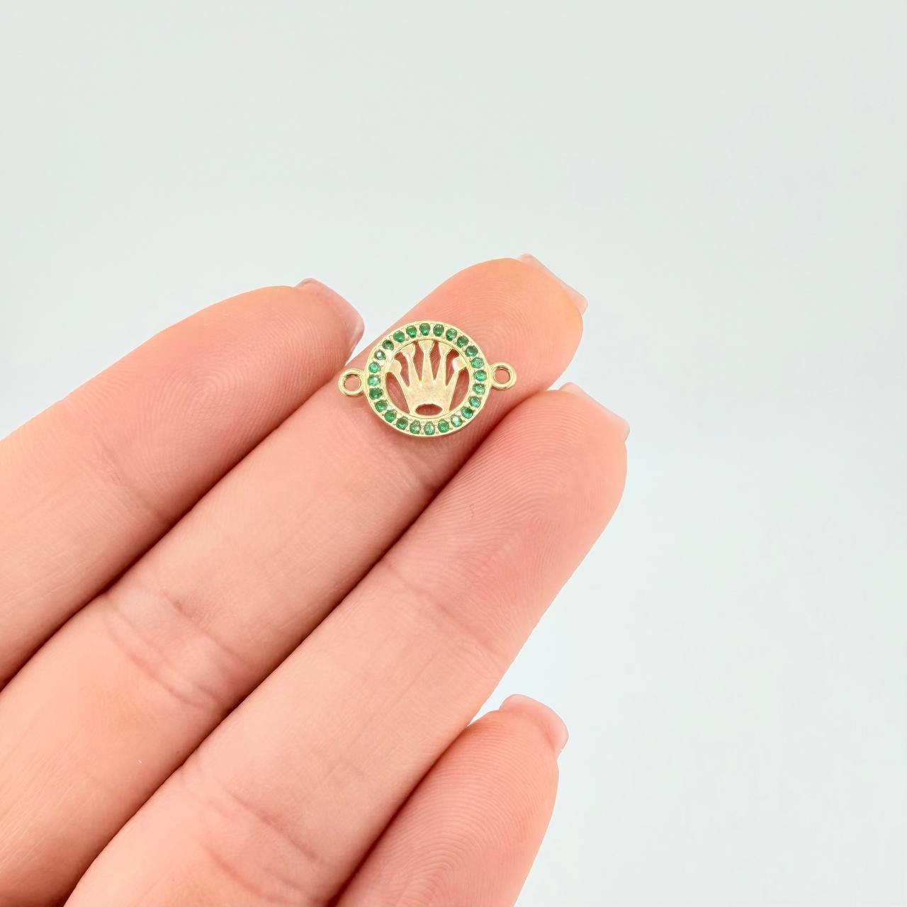 Herraje Circulo Corona 0.75 g / 1/2 in Oro Amarillo 18K