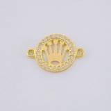 Herraje Circulo Corona 0.75 g / 1/2 in Oro Amarillo 18K