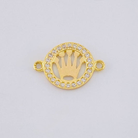 Herraje Circulo Corona 0.75 g / 1/2 in Oro Amarillo 18K