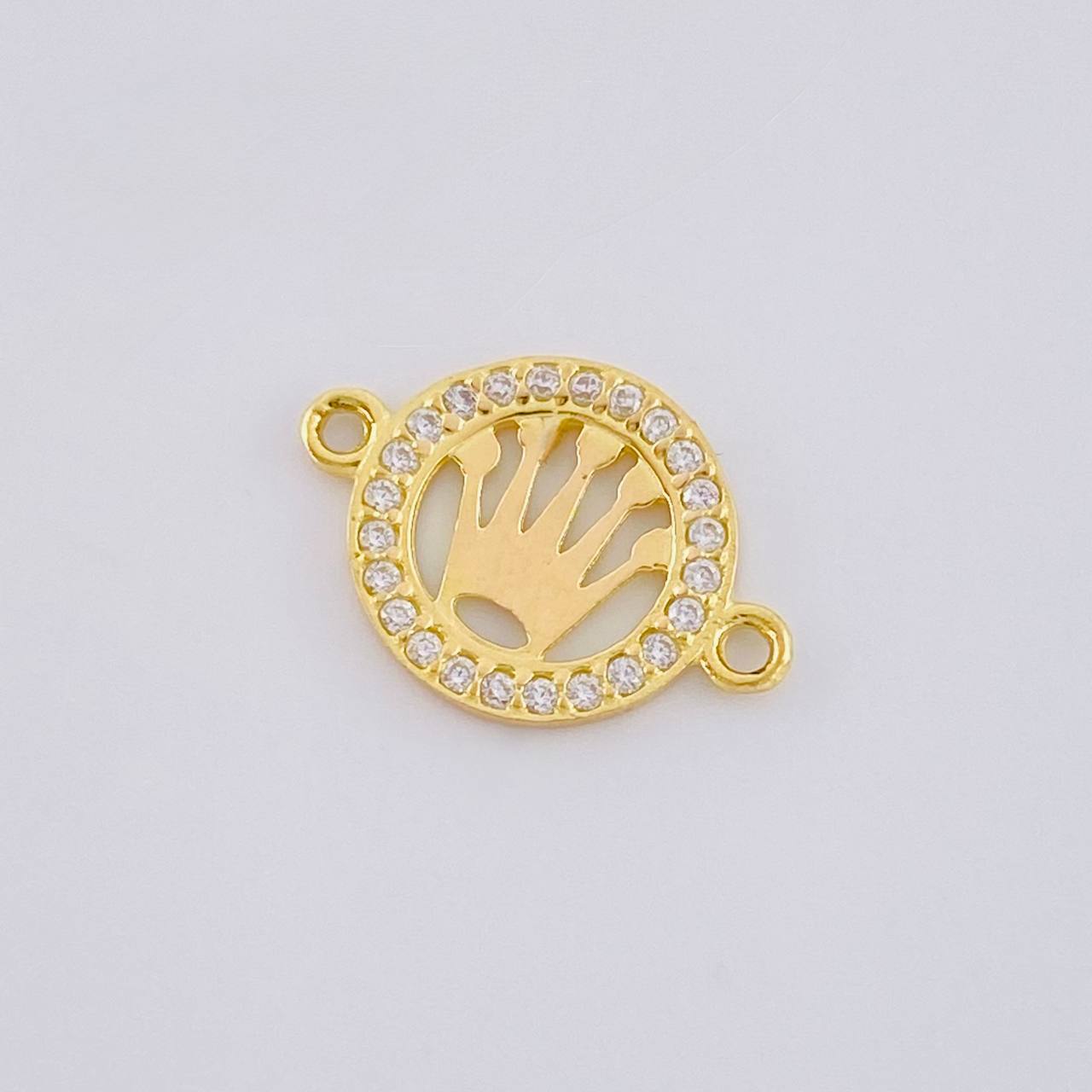 Herraje Circulo Corona 0.7 g / 1/2 in Oro Amarillo 18K