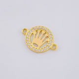 Herraje Circulo Corona 0.75 g / 1/2 in Oro Amarillo 18K