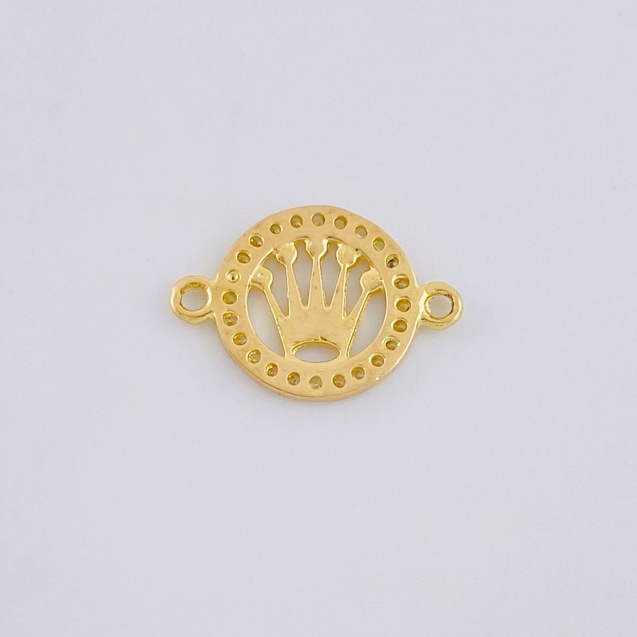 Herraje Circulo Corona 0.7 g / 1/2 in Oro Amarillo 18K