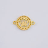 Herraje Circulo Corona 0.75 g / 1/2 in Oro Amarillo 18K