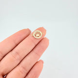 Herraje Circulo Corona 0.7 g / 1/2 in Oro Amarillo 18K