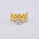 Anillo Solitario Corona 4.4 g / T4 Oro Amarillo 18K