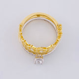 Anillo Solitario Corona 4.4 g / T4 Oro Amarillo 18K