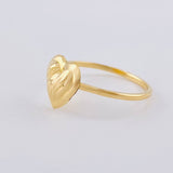 Linear Heart Ring 1.1 g / T7 18K Yellow Gold