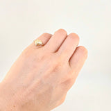 Anillo Corazón Sobresalto Lineal 1.25 g / T7 Oro Amarillo 18K