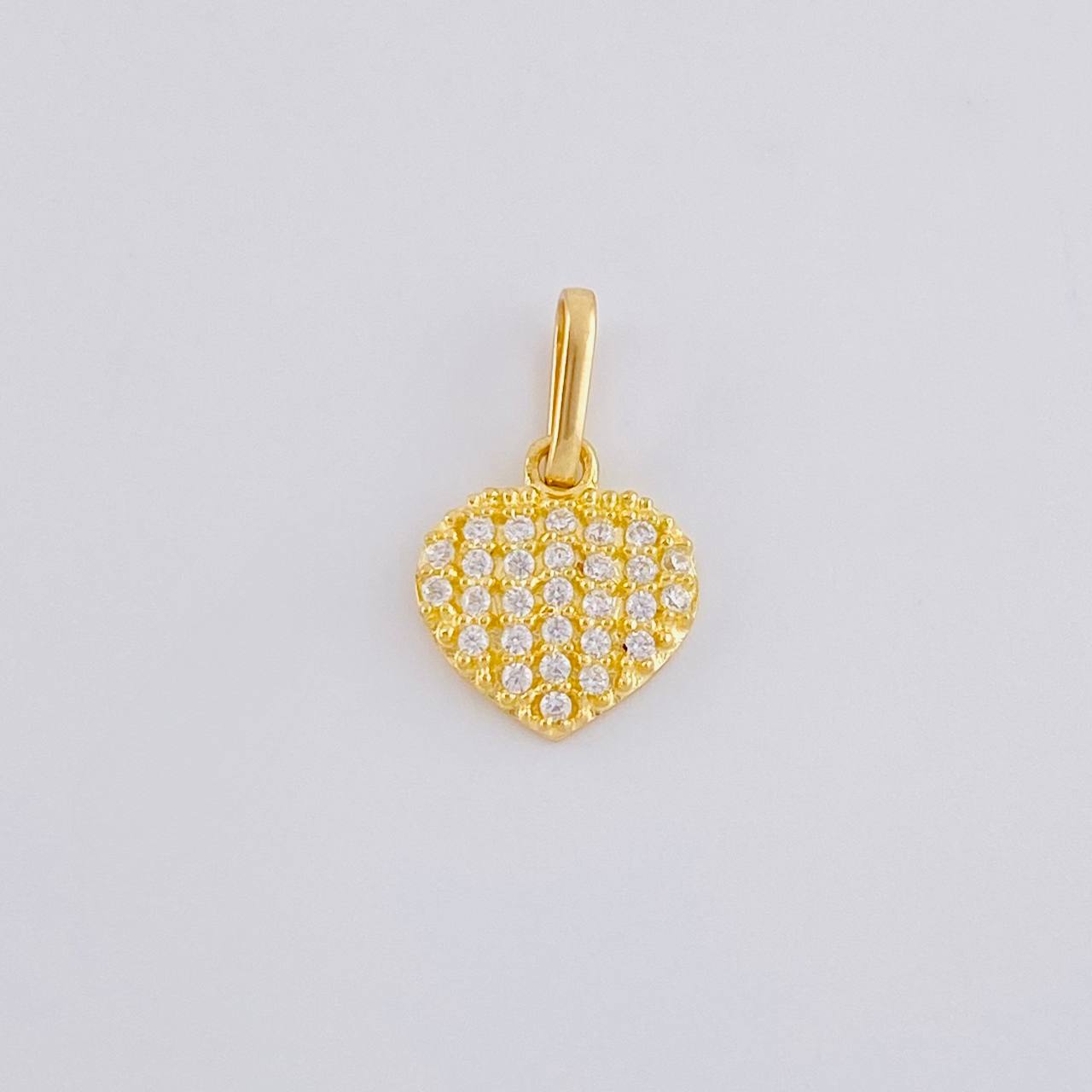 Dije Corazón Tupido 0.7 g / 1/2 in Oro Amarillo 18K