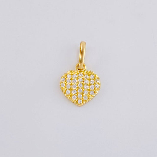 Dije Corazón Túpido 0.65 g / 1/2 in Oro Amarillo 18K