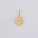Dije Corazón Tupido 0.7 g / 1/2 in Oro Amarillo 18K