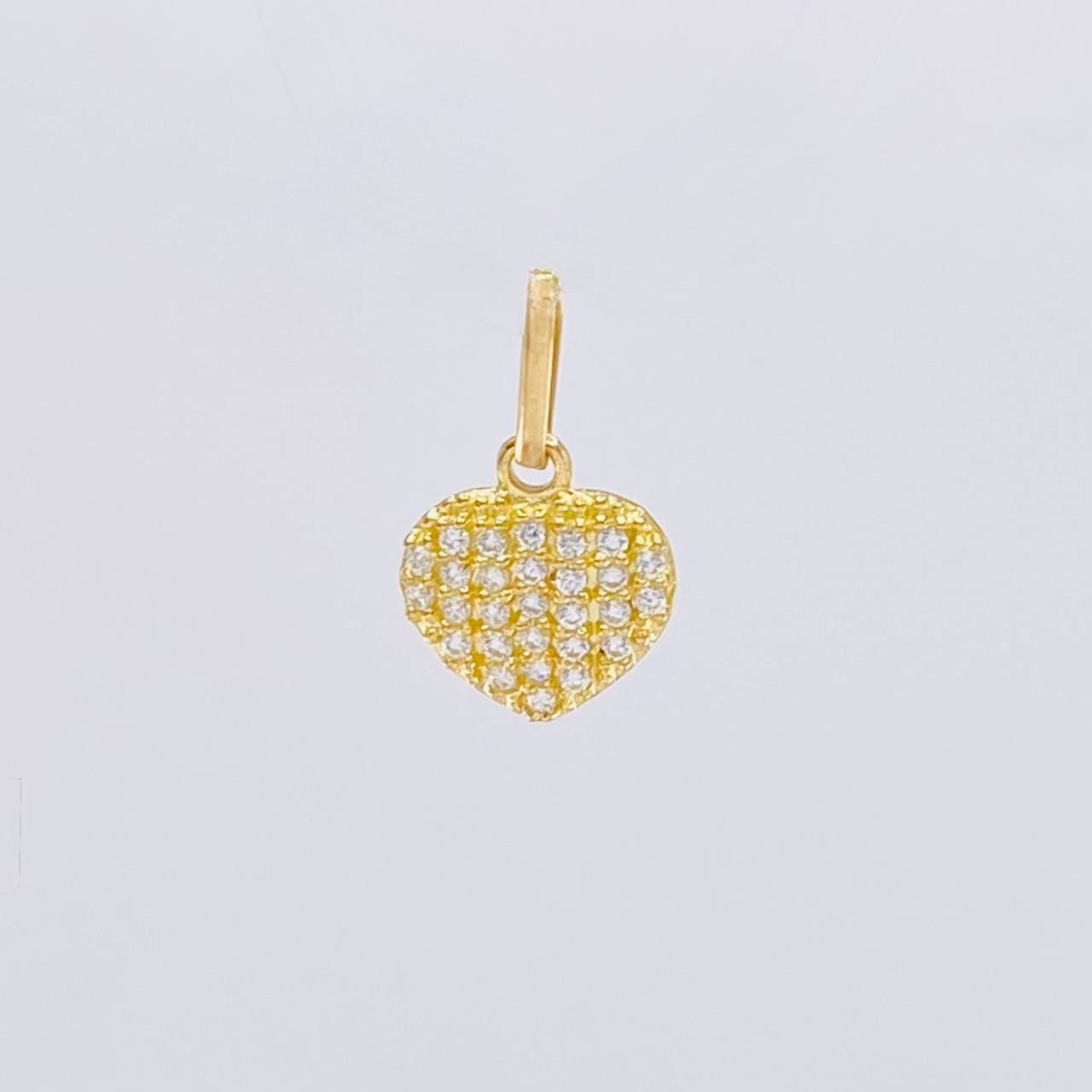 Dije Corazón Tupido 0.7 g / 1/2 in Oro Amarillo 18K